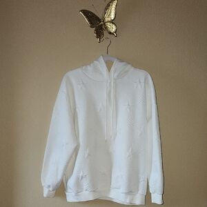 White Star Pattern Hoodie